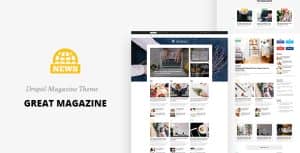 Great – Responsive Magazine News Drupal 9 Theme