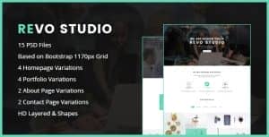 Revo Studio – One Page PSD Template