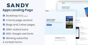 SANDY – Apps Landing Page