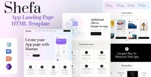 Shefa – App Landing Page HTML Template