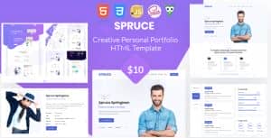 Spruce – Personal Portfolio and vCard Template