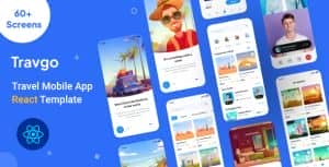 Travgo – Travel Mobile App React Next js Template