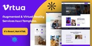 Vrtua – Augmented & Virtual Reality Services React Template