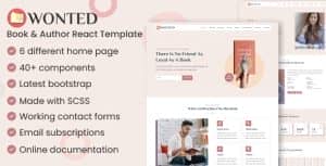 Wonted – Book & Author React Template