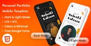 Nairobi – Personal Portfolio CV Mobile HTML Template (LTR + RTL)