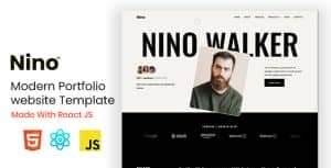 Nino – React JS Personal Portfolio Template