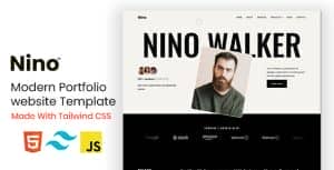 Nino – Tailwind CSS Personal Portfolio Template