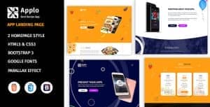 Applo – Application, Product, Food, and Recipe Marketing Landing Page