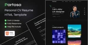 Partosa – Personal Resume and Portfolio Template