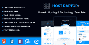 HostRaptor Plus – Hosting Domain HTML Template
