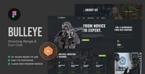 Bullseye – Shooting Range & Gun Club Figma Template