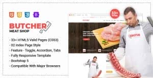 Butcher – Meat Shop eCommerce HTML Template