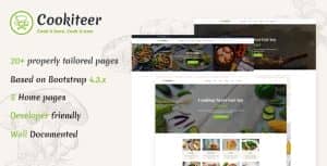 Cookiteer – Food Blog HTML Template