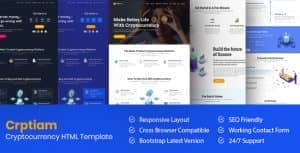 Crptiam – Cryptocurrency Landing Page HTML Template