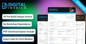 Invoice HTML Template for Ready to Print – Digital Invoico