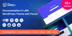 Docy – Premium Documentation, Knowledge base & LMS WordPress Theme with Forum