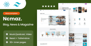 Ncmaz – Blog, News Magazine React Template
