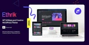 Ethrik – Creative & NFT Affiliate WordPress Theme