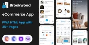 Furniture & Home Decor eCommerce PWA Mobile HTML Template – Brookwood