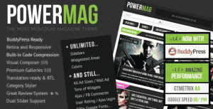 PowerMag: Bold Magazine and Reviews WordPress Theme