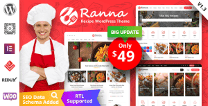 Ranna – Food & Recipe WordPress Theme + RTL