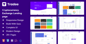 Tradee – Cryptocurrency Exchange HTML Template + Dashboard