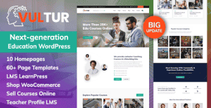 Coach Online Courses & LMS Education WordPress – Vultur
