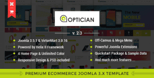 Vina Optician – Premium eCommerce Joomla Template