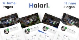 Halari – Multi Purpose Parallax Business Landing Page PSD Template