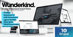 Wunderkind – One Page Parallax Drupal 7 & 10 Theme