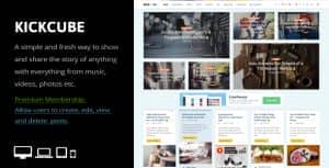 KICKCUBE – Membership & User Content Sharing Theme