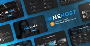 Onehost – One Page Hosting Bootstrap 5 Website Template