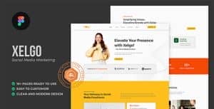 Xelgo – Social Media Marketing Figma Template