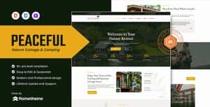 Peaceful – Nature Cottage & Camping HTML Template