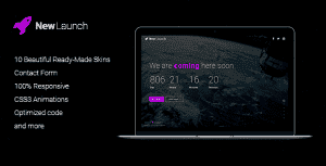New Launch – Responsive Coming Soon Page HTML