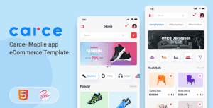 Carce – Mobile app eCommerce Template