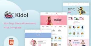 Kidol – Kids Toys Store eCommerce HTML Template