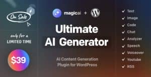 MagicAI for WordPress – AI Text, Image, Chat, Code, and Voice Generator