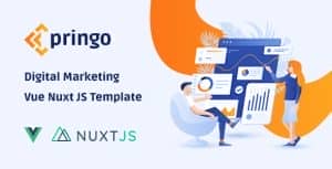VueJS digital marketing template using Nuxt JS – Pringo