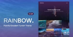 Rainbow | Gradient Grid Tumblr Theme