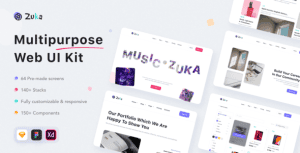 Zuka – Multipurpose Web UI Kit for Sketch