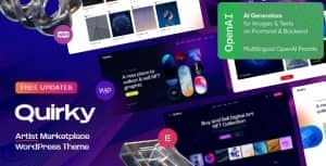 Quirky – NFT, Token & Artist Marketplace WordPress Theme