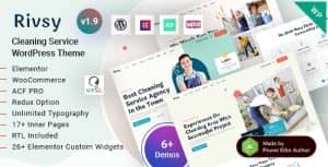 Rivsy – Cleaning Services Elementor WordPress Theme
