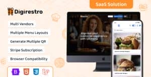 DigiRestro – Multi Vendor SaaS Restaurant QR Menu Generator
