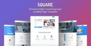 Square – Premium High Converting SaaS Landing Page Template