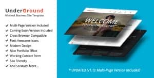 UnderGround – Minimal Onepage & Multipage Template