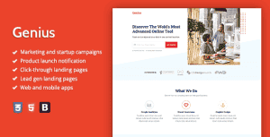 Genius – Premium HTML Landing Page Template