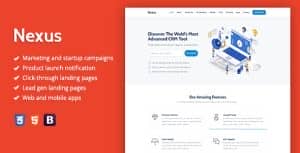 Nexus – Premium SaaS Landing Page Template