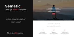 Sematic – One Page HTML5 Template