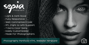 Sepia – Photography Portfolio HTML Website Template
